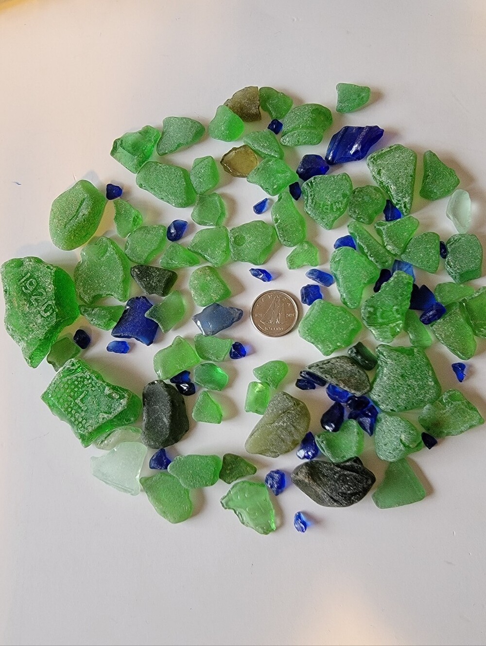Vintage Beach Sea Glass Lot Green Blue Nature Ocean Tumbled